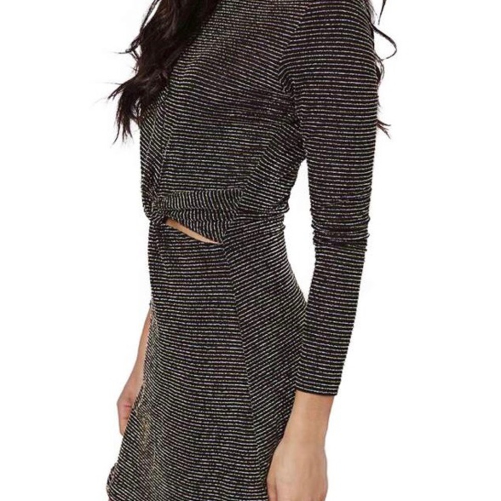 Topshop Cutout Knot Skater Dress Sz4 NWT - Picture 5 of 6